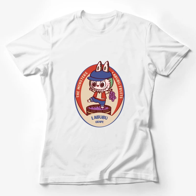 Labubu Traubenmonster Illustration Damen T-Shirt