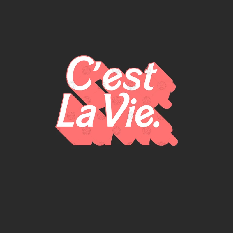 C_est La Vie  Francophile Typography Design Baseball Cap