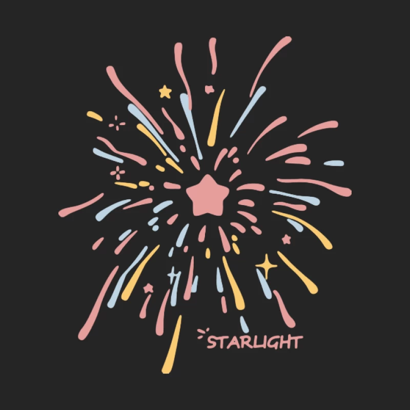 Buntes Feuerwerk mit Sternform Damen Pullover Sweatshirt