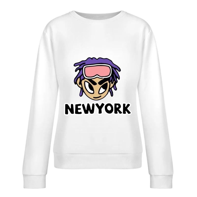 Stilvolles New York Cartoon-Design Damen Pullover Sweatshirt