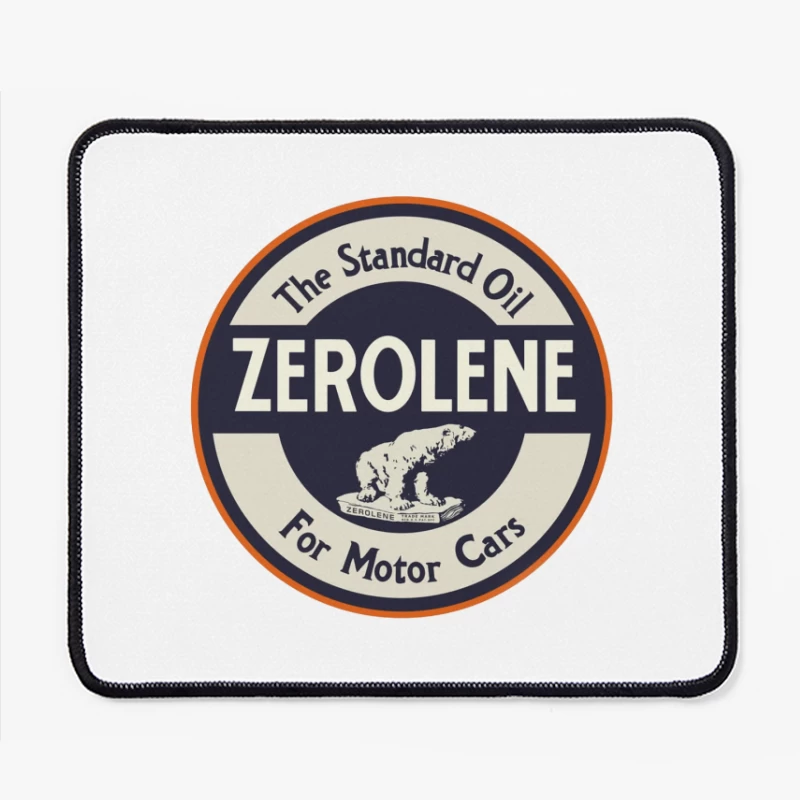 Vintage Standard Oil Zerolene Motor Oil Advertisement with Polar Bear Logo Mouse Pad