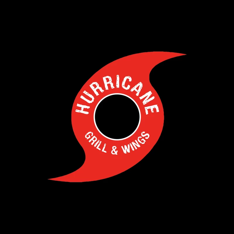 Hurricane Grill & Wings Restaurant Logo Design Throw Pillow