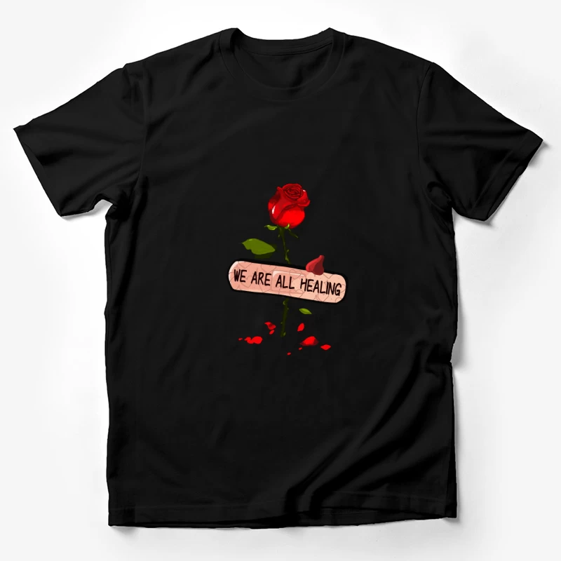 Rose und Heilung: Metapher der Erneuerung Herren T-Shirt