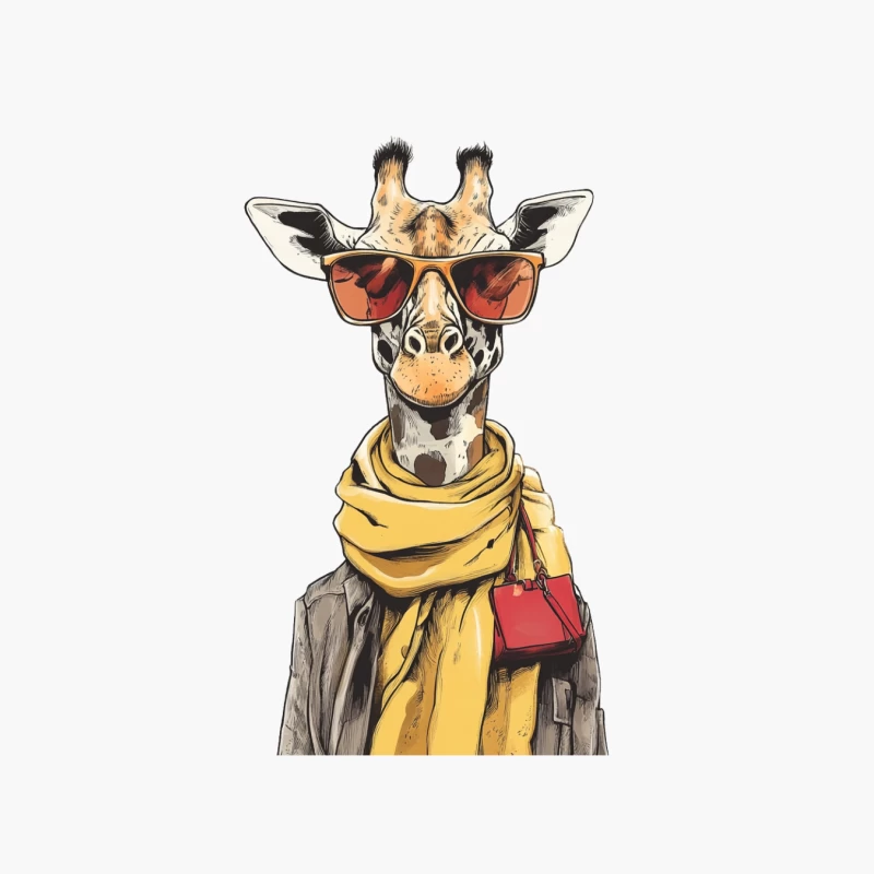 Fashion giraffe Cotton Tote Bag