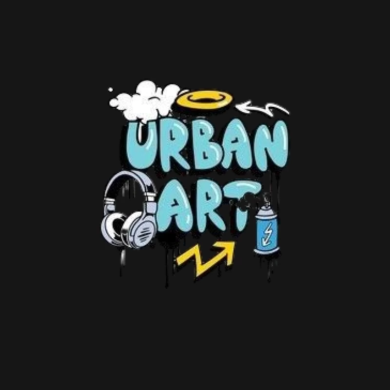 Urban Art Graffiti mit Kopfhörern und Spraydose Herren Langarm T-Shirt