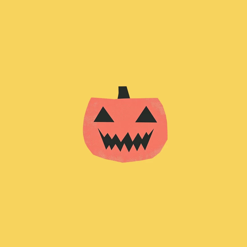 Minimalist Halloween Pumpkin Illustration Bucket Hat