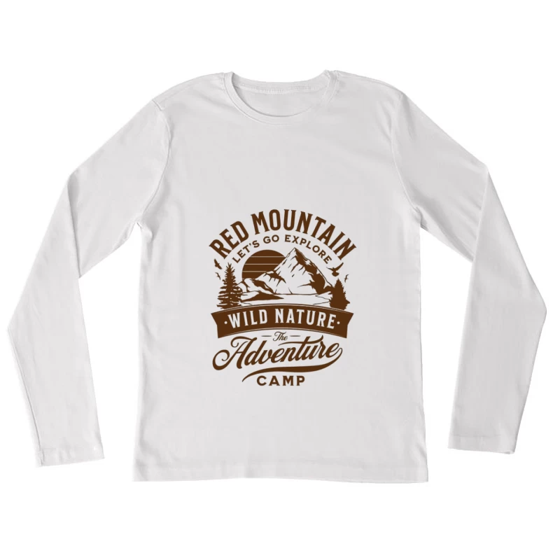 Aventure Sauvage au Camp Red Mountain Femme Manches Longues T-Shirt