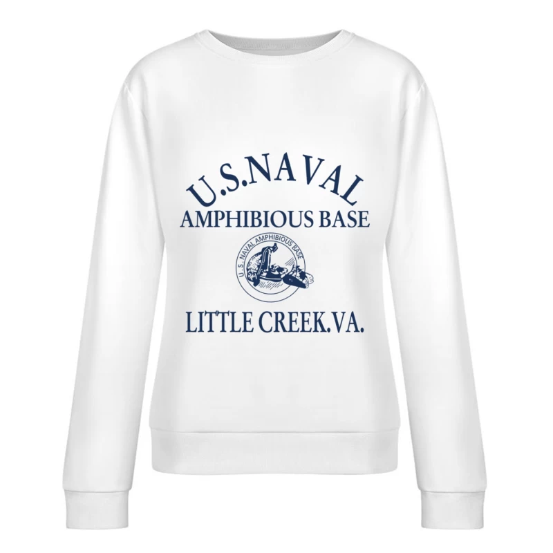 U.S. Naval Amphibious Base Little Creek Logo Damen Pullover Sweatshirt
