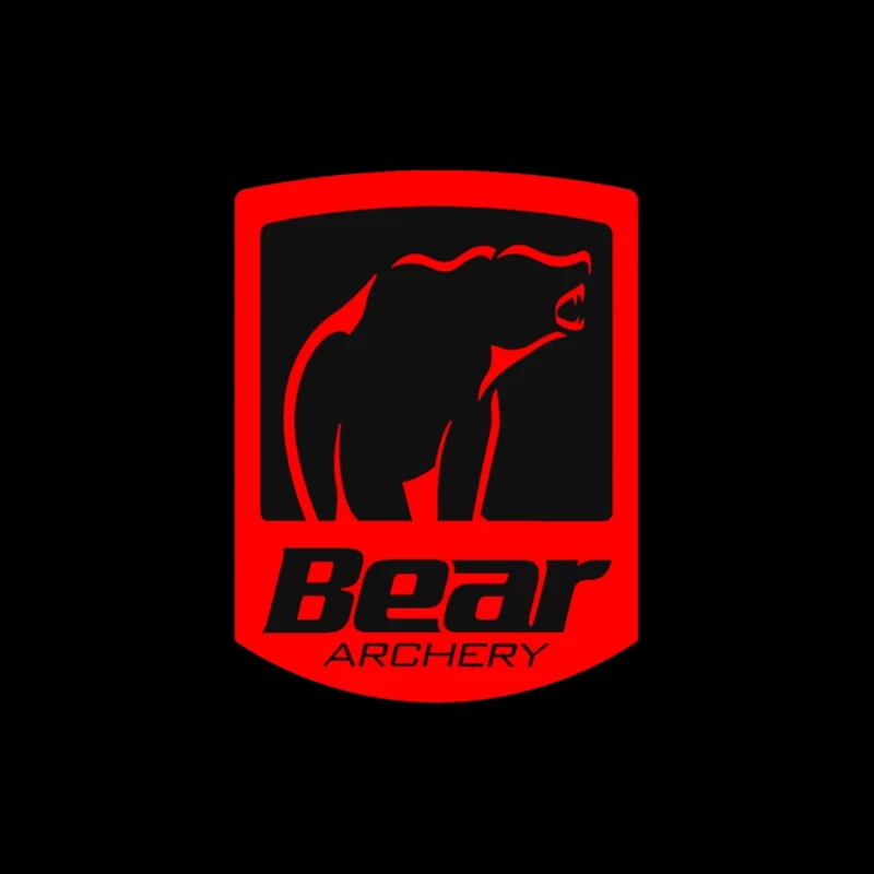 Bear Archery Company Red Logo Design Pin