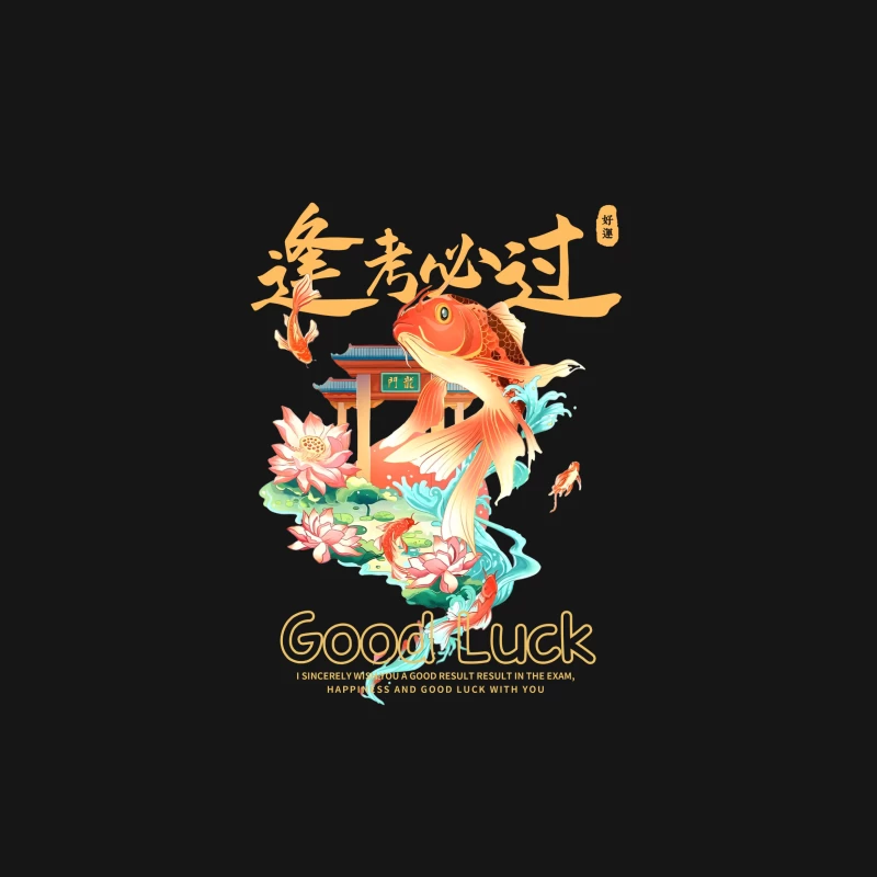 Koi-Fisch Glückwünsche Design Herren T-Shirt