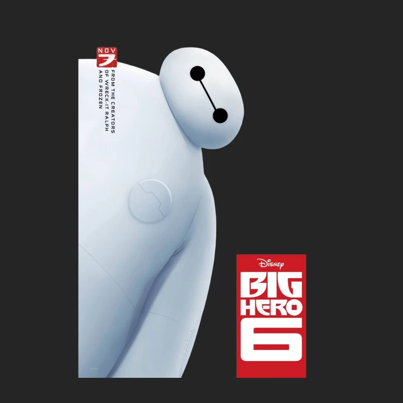 Disney's Big Hero 6: Animated Movie Poster Featuring Baymax Robot Female Pullover Sweatshirt
