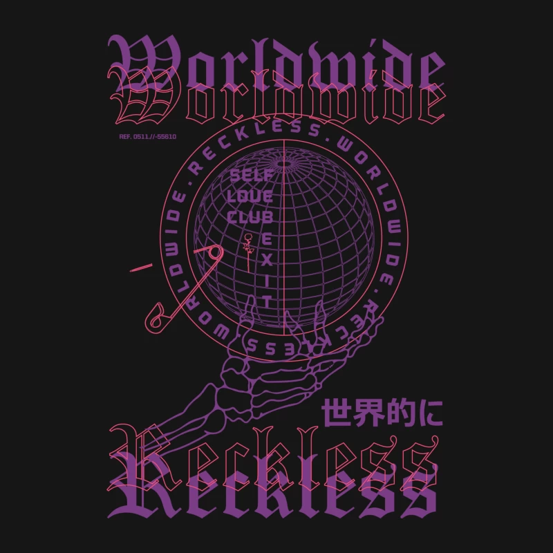 Weltweites Reckless-Design Herren Langarm T-Shirt
