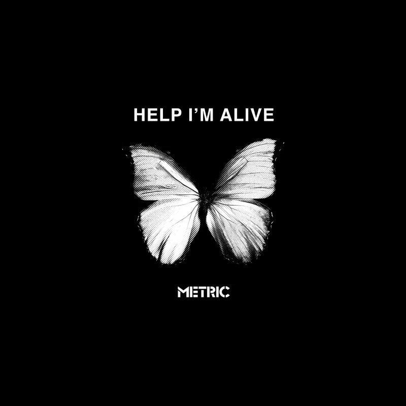 Metric Help I'm Alive Butterfly iPhone Case