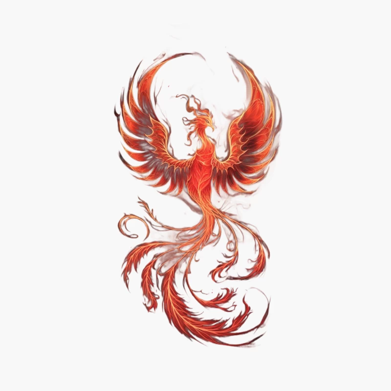 Majestic Phoenix: Mythical Fire Bird in Fantasy Art Cotton Tote Bag