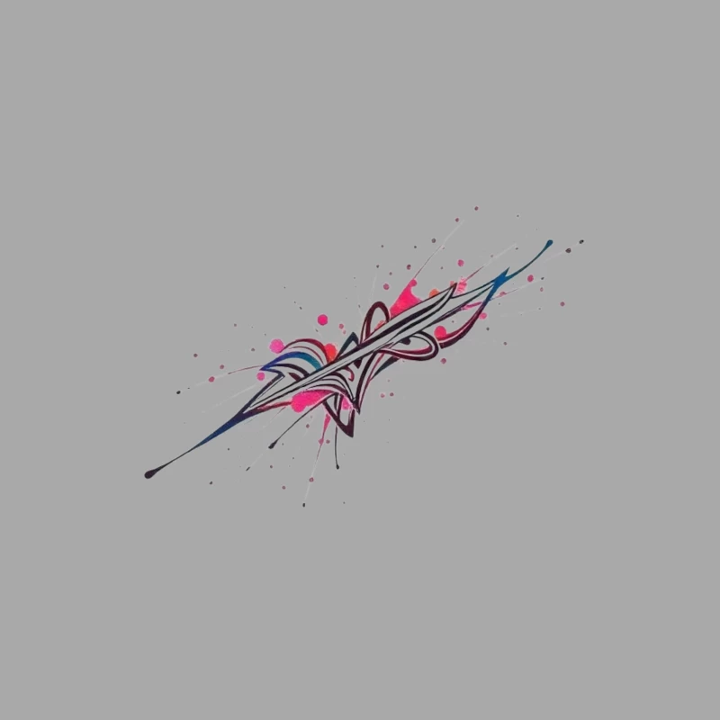 Abstract Colorful Splash Design Male Pullover Hoodie