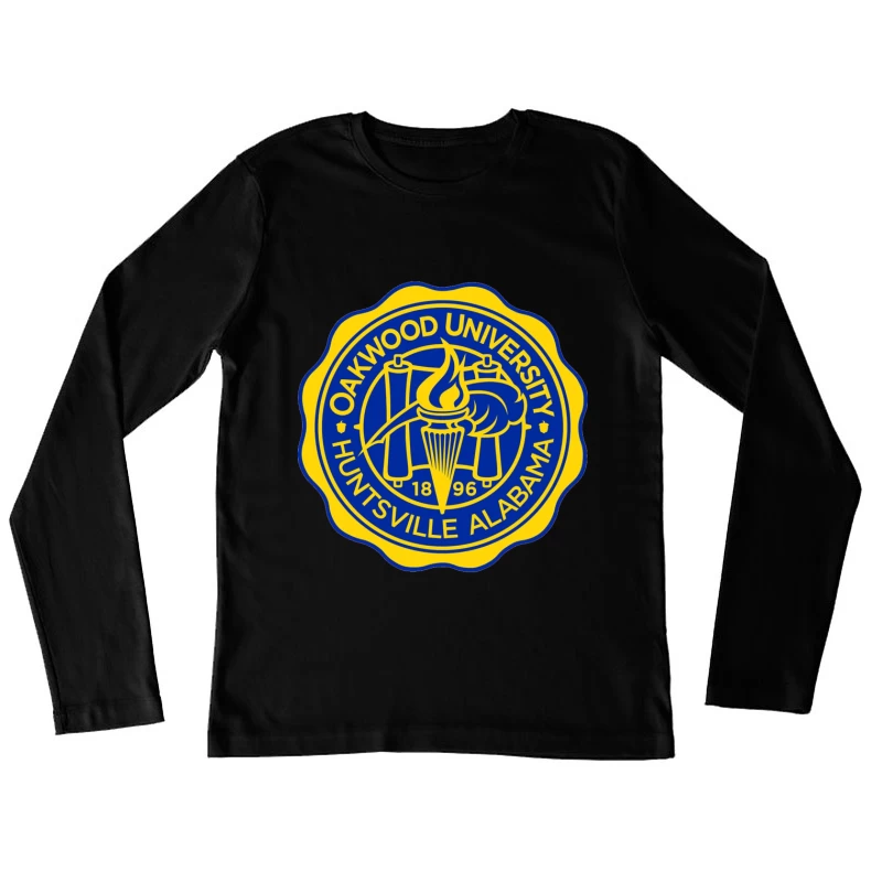 Official Seal of Oakwood University in Huntsville, Alabama Female Long Sleeve T-Shirt