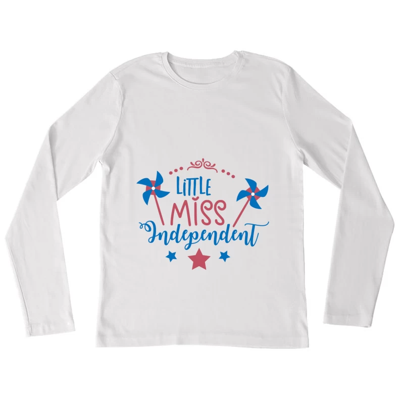 Design Fille Indépendante Femme Manches Longues T-Shirt