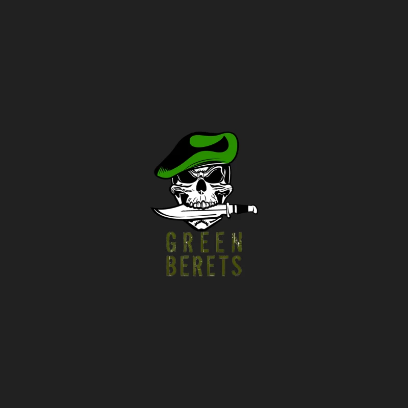 Green Berets Special Forces Skull and Knife Emblem Bucket Hat