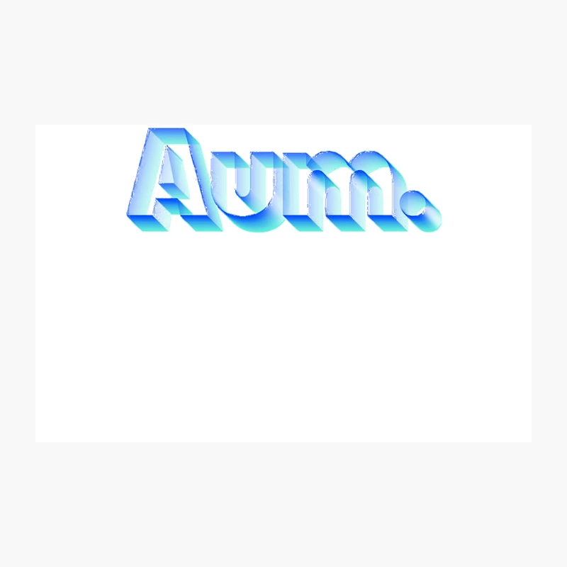 Aum 3D Typographic Design Travel Mug