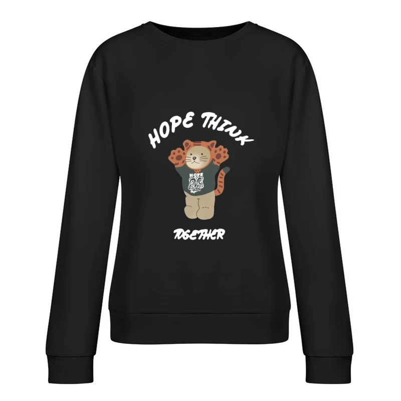 Gatto della Speranza Insieme Felpa pullover Donna