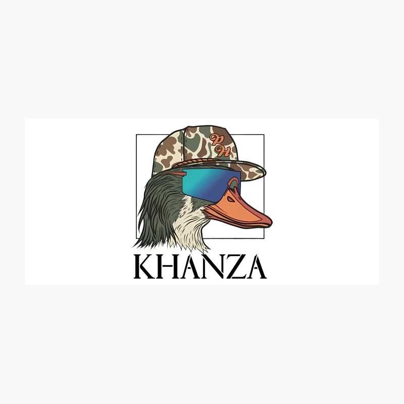 Urban Duck Logo with Camo Hat and Sunglasses - Khanza Mascot Design Coffee Mug
