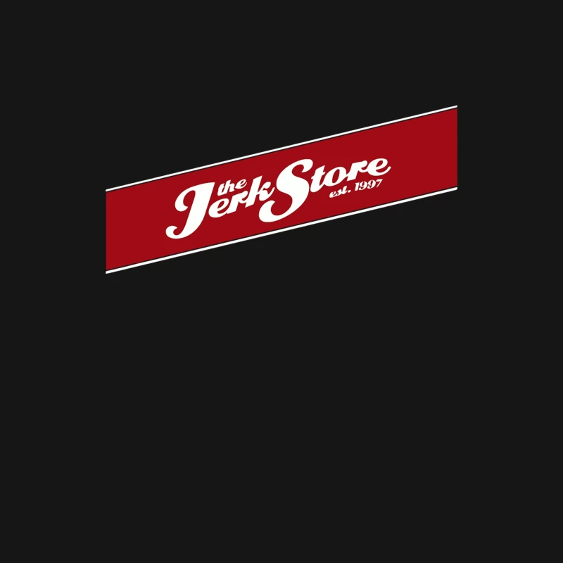 Vintage Red and White Logo of The Jerk Store Est. 1997 Female Long Sleeve T-Shirt