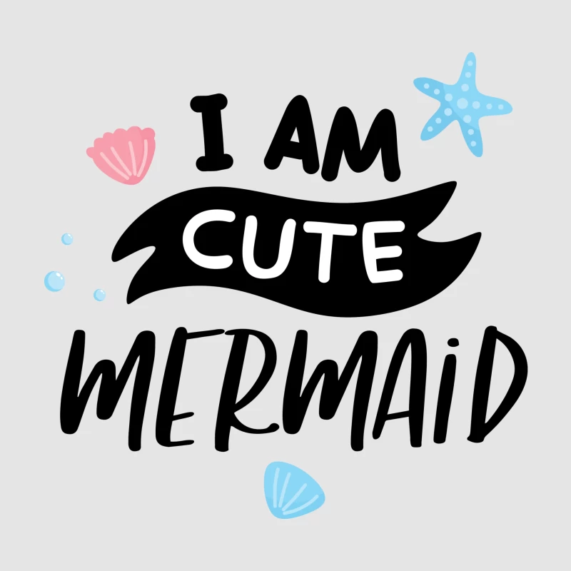 Illustration mignonne de sirène avec étoiles de mer Homme Sweat à capuche