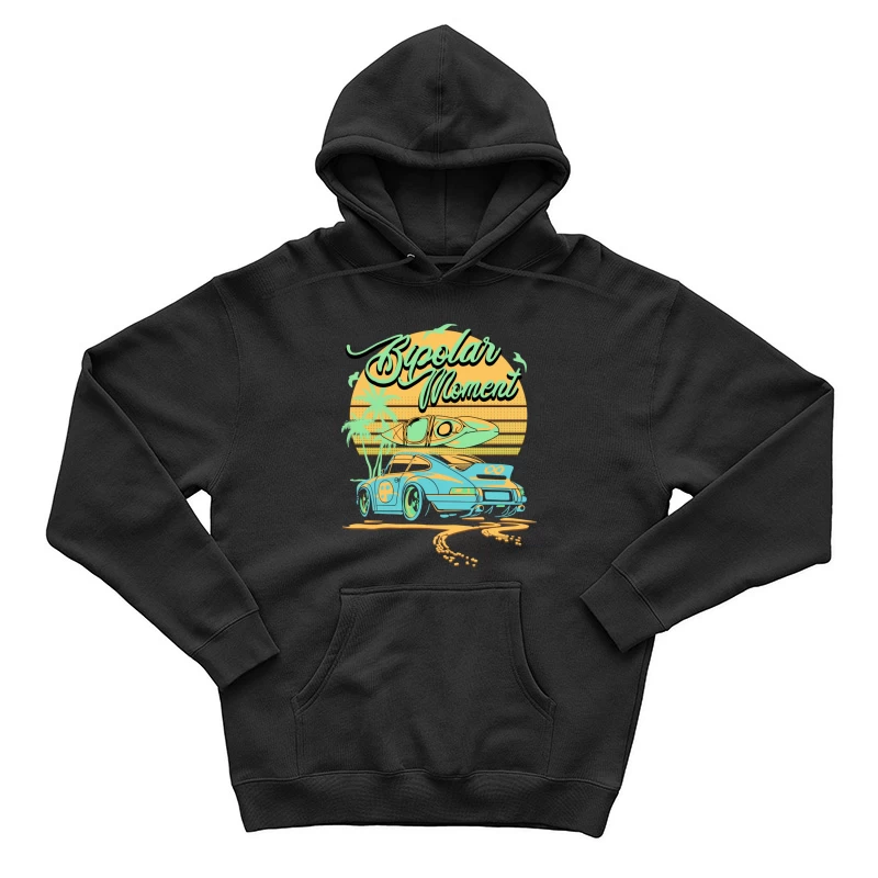 Sommerabenteuer mit Auto und Kajak Herren Pullover Hoodie