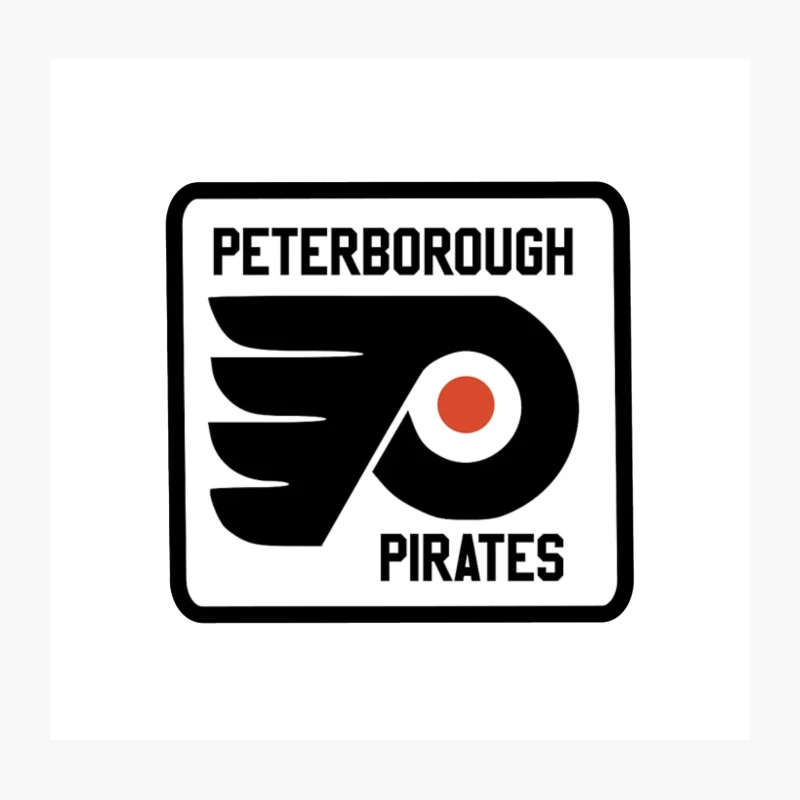Peterborough Pirates Hockey Team Logo Throw Pillow