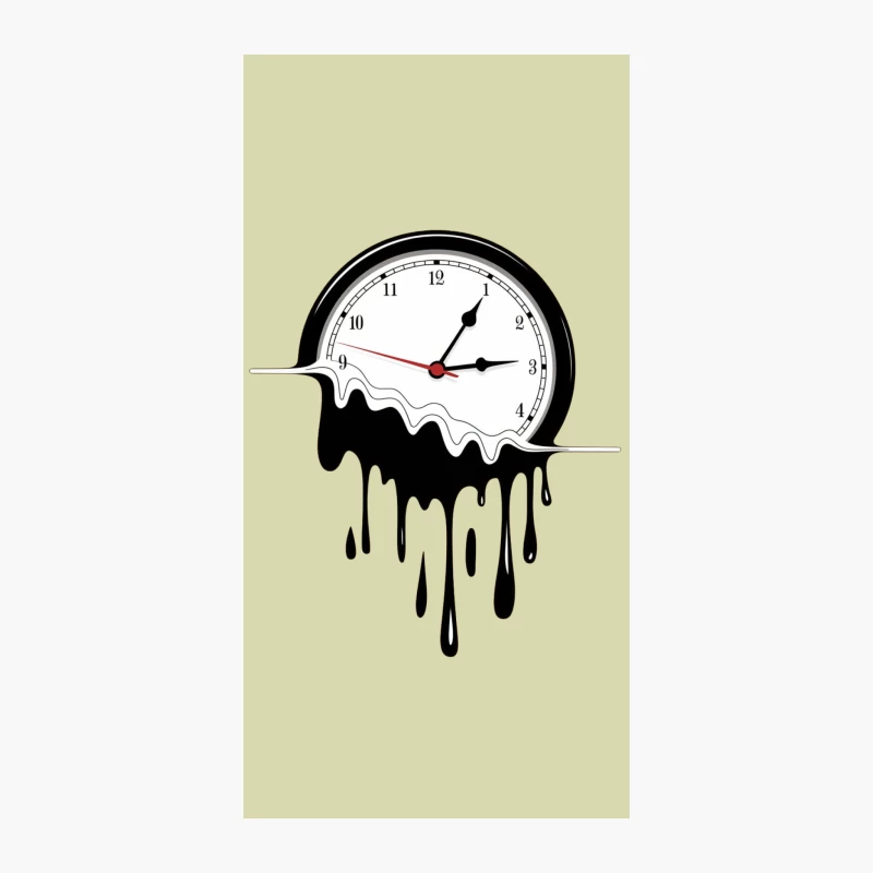 Surreal Melting Clock Artistic Time Piece iPhone Case