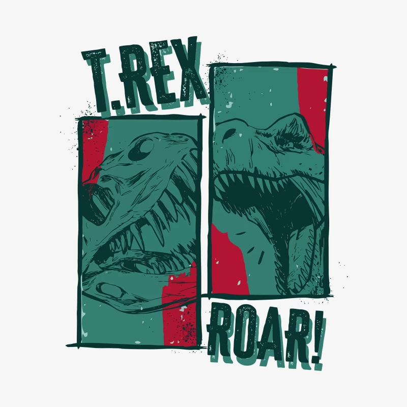 T-Rex Roar! Vintage Comic Design Male Pullover Sweatshirt