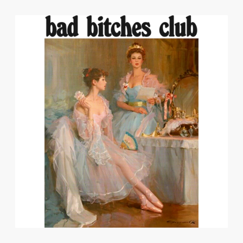 Vintage Boudoir Painting with Provocative Modern Text Pin