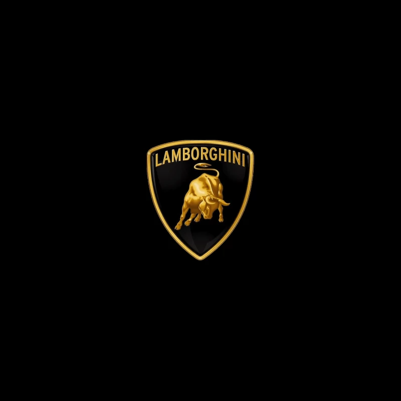 Lamborghini Luxury Automotive Brand Logo with Golden Bull Emblem Coffee Mug