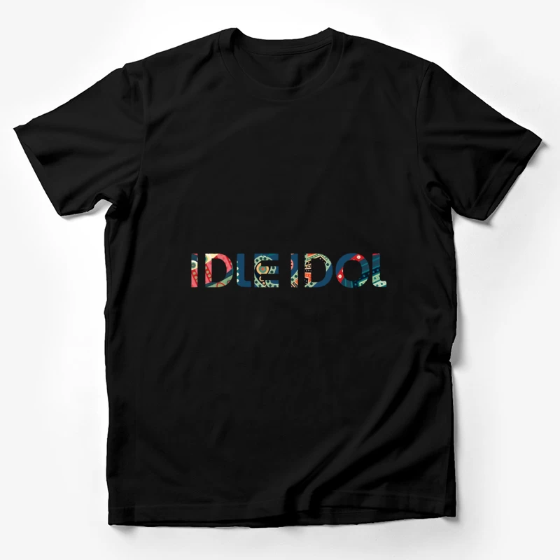Bunte geometrische Buchstaben Herren T-Shirt