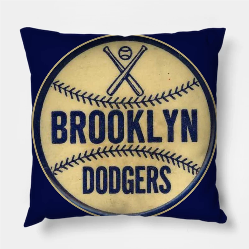 VINTAGE BROOKLYN DODGERS Throw Pillow