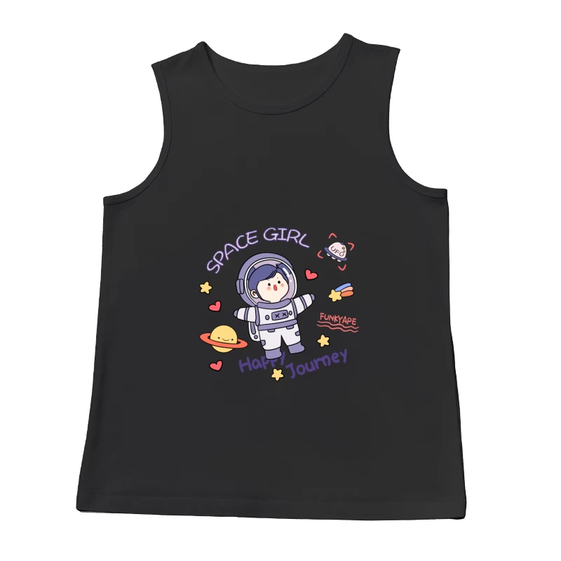 Weltraum-Mädchen auf fröhlicher Reise Herren Tanktops