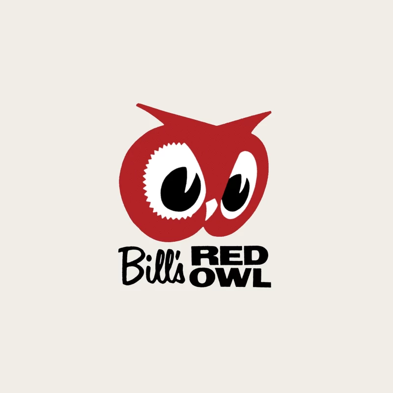 Bill's Red Owl Vintage Restaurant Logo Bucket Hat