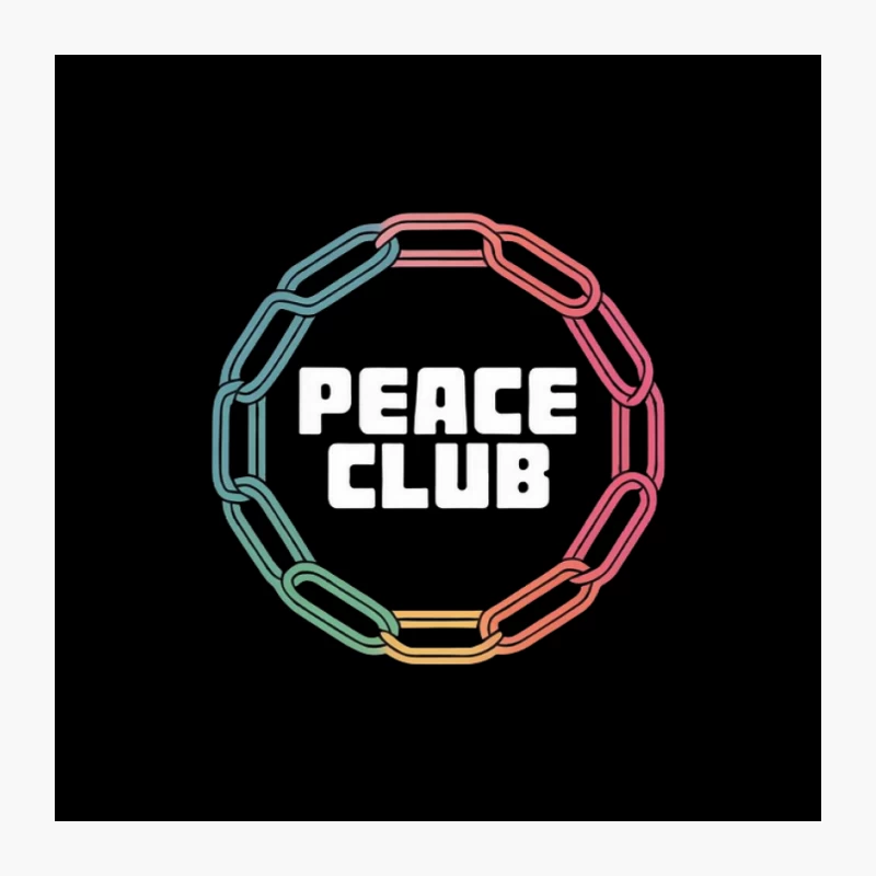 Colorful Circular Chain: Symbol of Unity and Diversity Pin