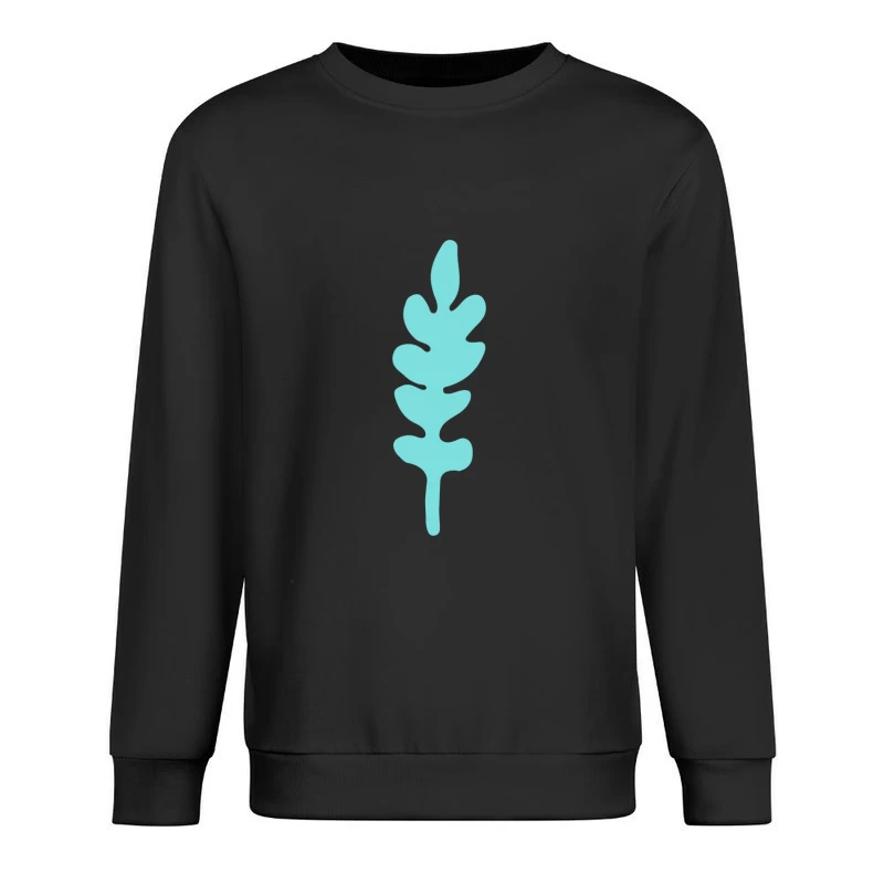 Silhouette de feuille turquoise Homme Sweat-shirt à enfiler