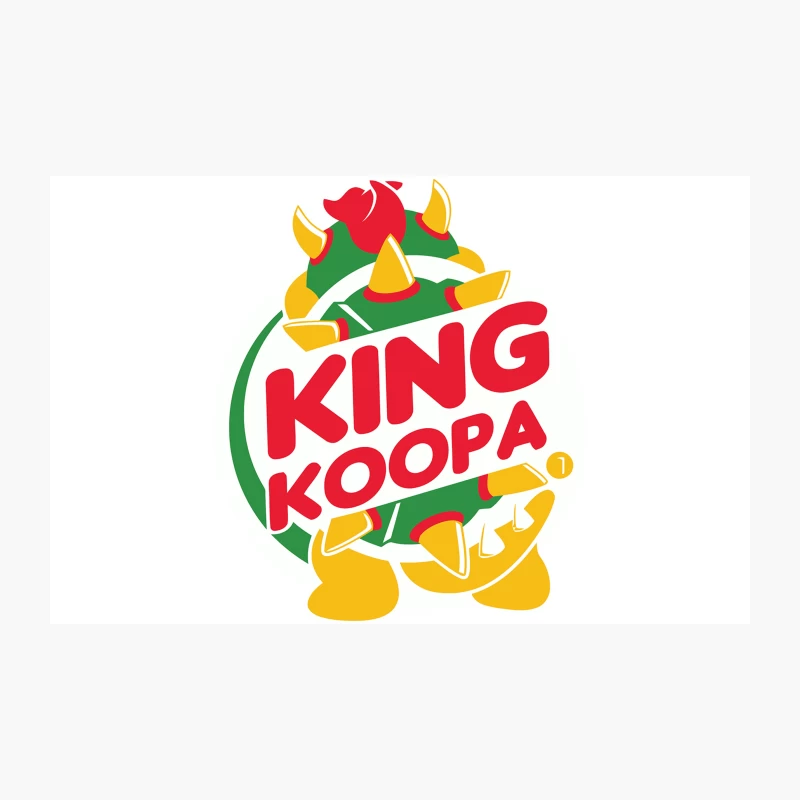 King Koopa: Iconic Nintendo Villain Logo Design Travel Mug