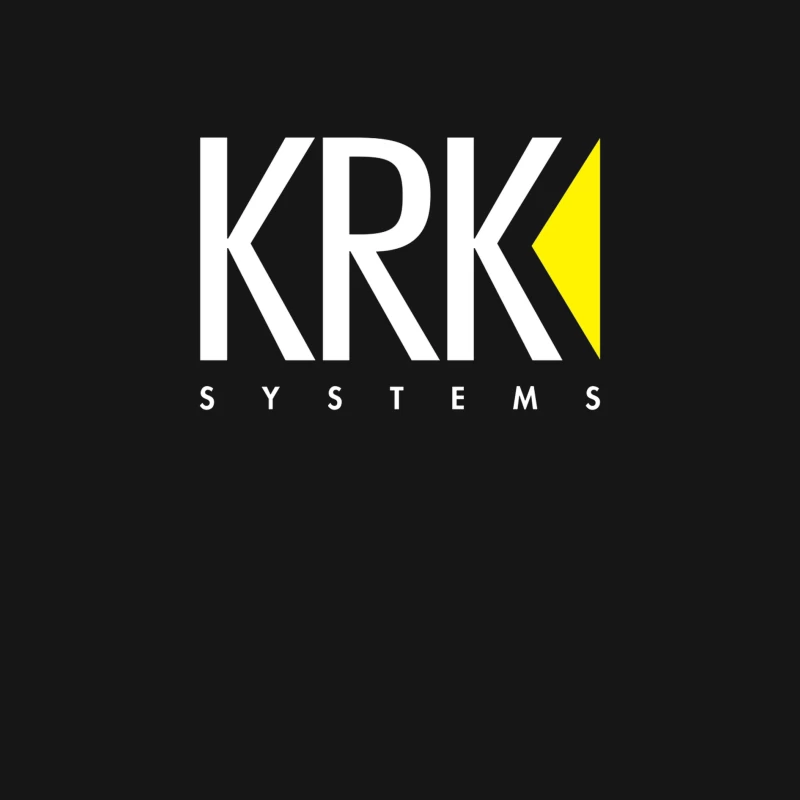 KRK Systems Minimalist Logo Design with Yellow Accent Female Long Sleeve T-Shirt