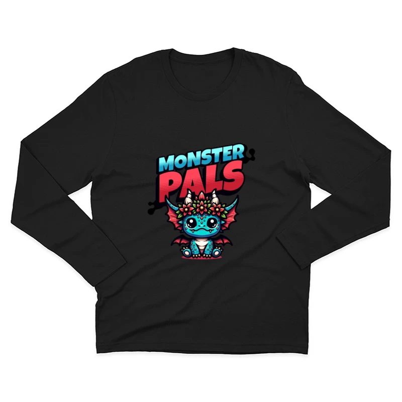 Ami Monstre avec Couronne de Fleurs Homme Manches Longues T-Shirt