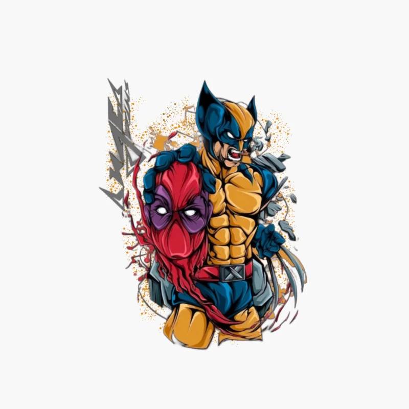 Wolverine and Spider-Man Mashup Cotton Tote Bag