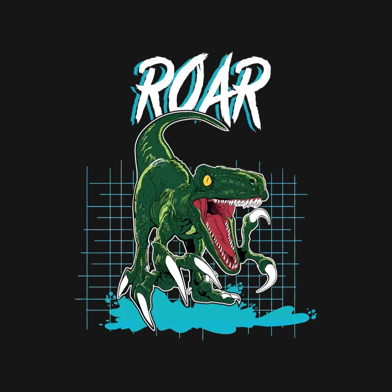 Velociraptor Roar: Neo-Retro Power Female Long Sleeve T-Shirt