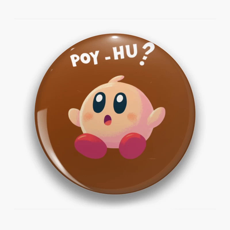 Cute Pink Kirby: Iconic Nintendo Video Game Character Pin