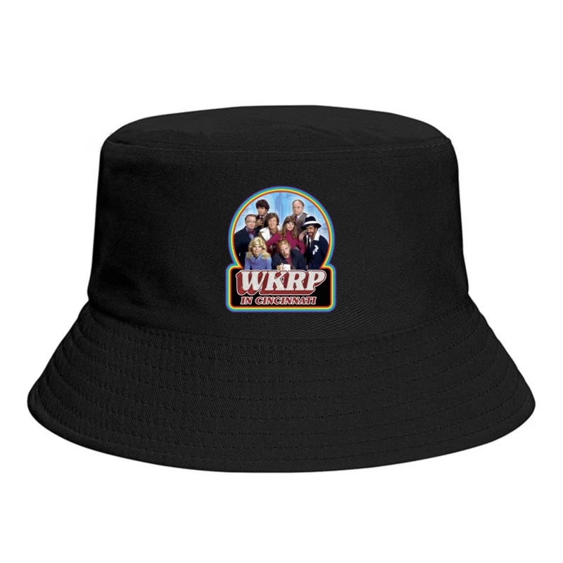 WKRP in Cincinnati skyline logo 6 Bucket Hat