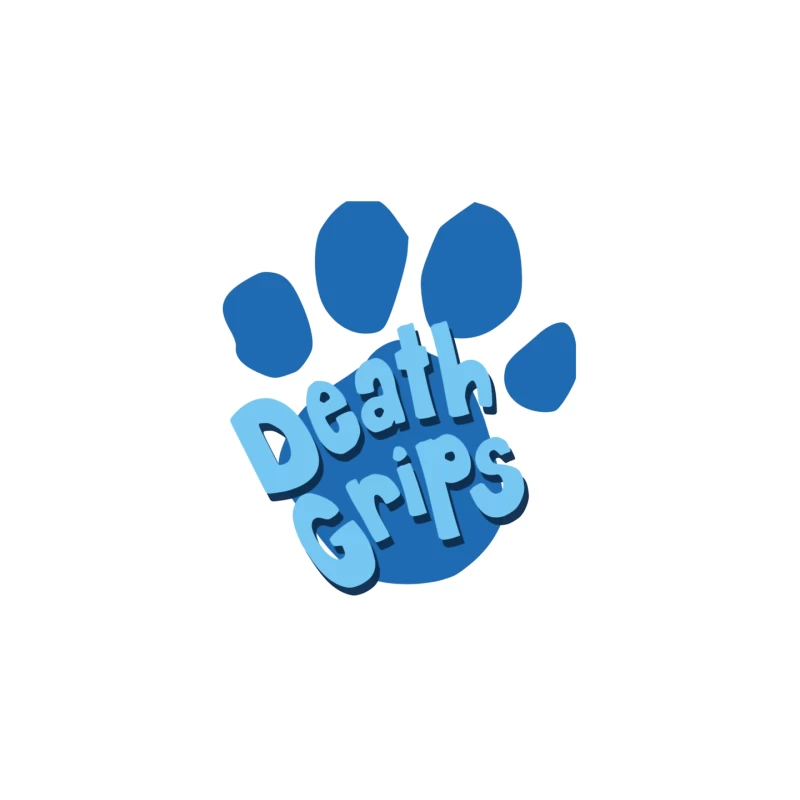 Death Grips Blue Paw Print Logo Design Mouse Pad