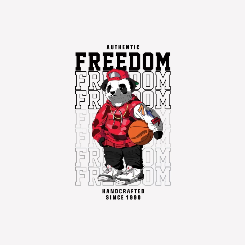 Cooler Panda mit Basketball-Style Herren T-Shirt