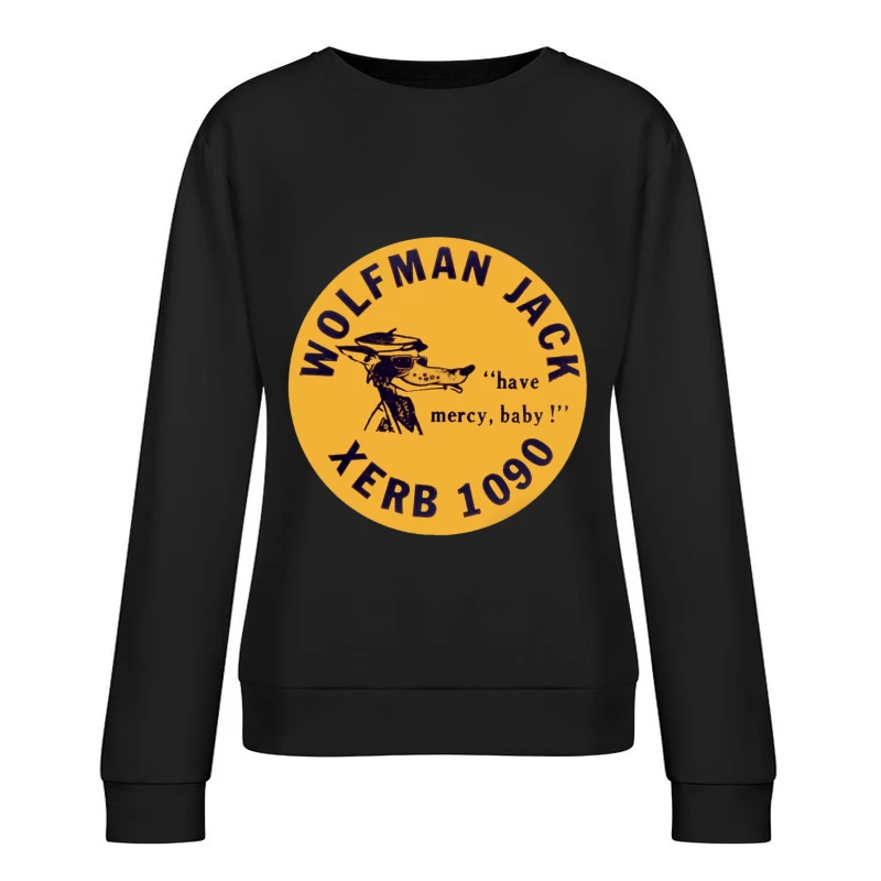 XERB Radio Wolfman Jack Female Pullover Sweatshirt