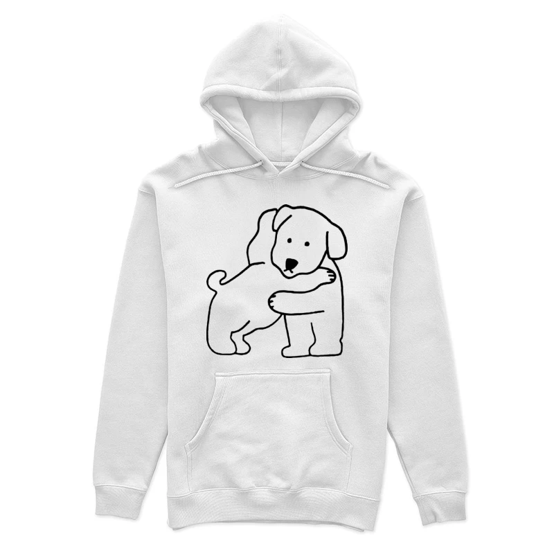 Zwei umarmende Hunde Damen Pullover Hoodie